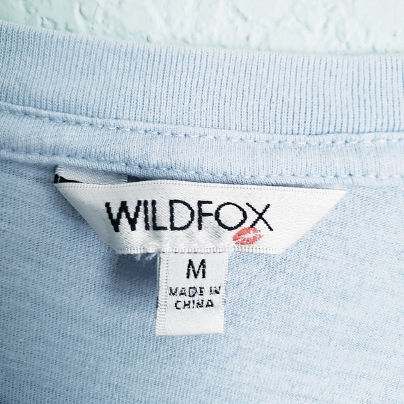 Wildfox Feel Good Blue Short Sleeve Tee - Picture 4 of 6